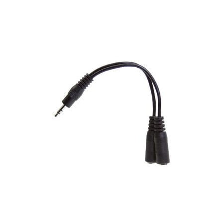 Cable Wholesale 3.5mm Stereo Y Cable, 3.5mm Stereo Male to Dual 3.5mm Stereo Female, 6 inch 30S1-35360